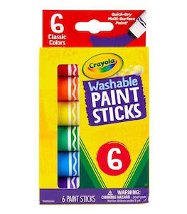 Colouring: Washable Paint Sticks 6 Pack