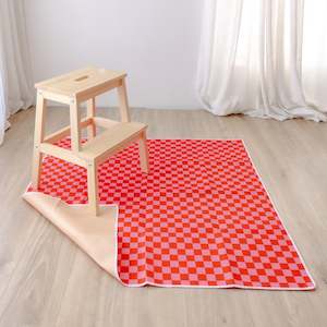 Painting Messy Play: Raspberry Slice Messy Mat