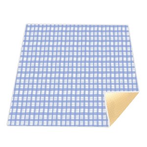 Periwinkle Gingham Messy Mat