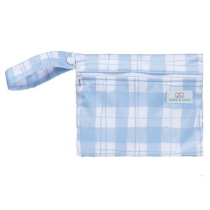 Bear Moo: Mini Wet Bag | Periwinkle Gingham