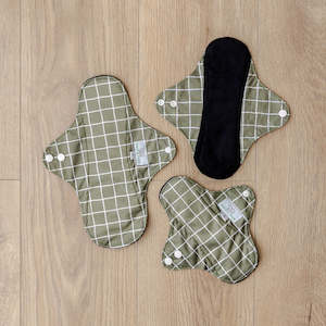 Mama: Reusable Sanitary Pad | Khaki Gingham