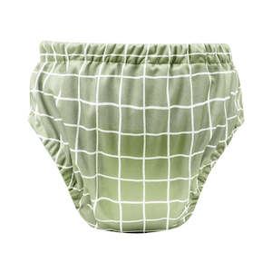 Khaki Gingham Training Nappy