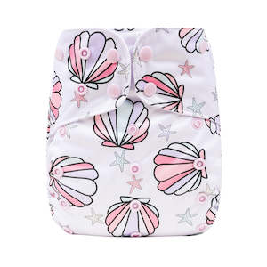 Cloth Nappies: Mermaid Shells Cloth Nappy | Large