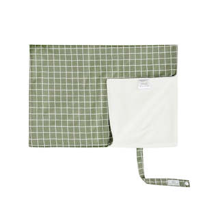 Khaki Gingham Reusable Change Mat