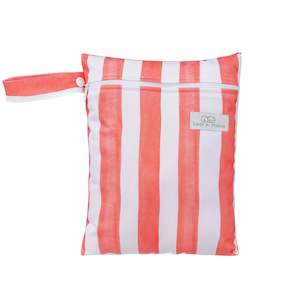 Bear Moo: Medium Wet Bag | Coral Stripes