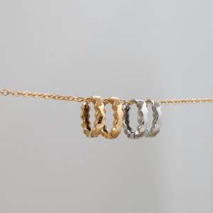 Mini Hex Hoop Earrings