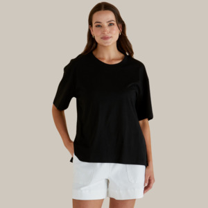 Relax Boxy Tee | Black
