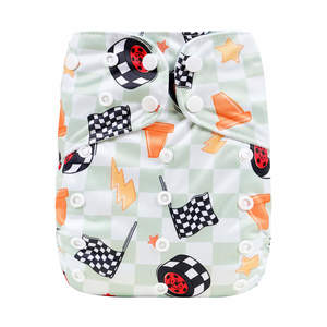Ready, Set, Race Cloth Nappy | Large