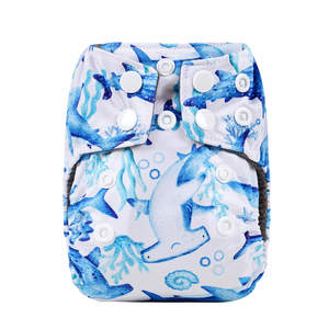 Super Sharks Newborn Nappy