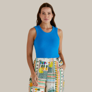 Francis Rib Tank | Blue