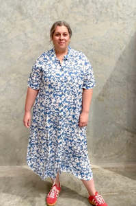 Wear: Kirie Drape Dress | Blue Floral