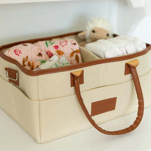 Baby Shower Gift Ideas: Nappy Caddy | Beige