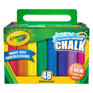 Washable Sidewalk Chalk 48 Pack