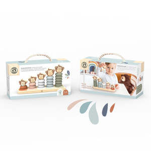 Wooden Toys: Monkey Family Stacker