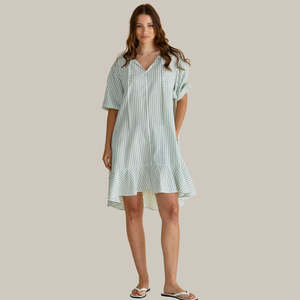 Livvy Dress | Green Stripe