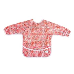 Bear Moo Bibs: Sleeved Bib | Coral Coast