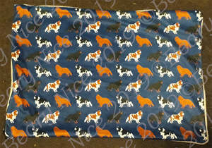 Cavaliers: Navy Cavalier Minky Blanket