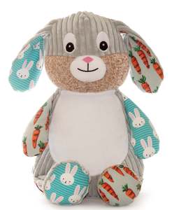 Easter: Carrot Harlequin Cubbie Bunny