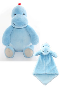 Blueberry the Baby Dinosaur Cubbie and Cuddle Blanket Combo