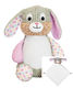 Bubblegum the Harlequin Cubbie Bunny and Cuddle Blanket Combo