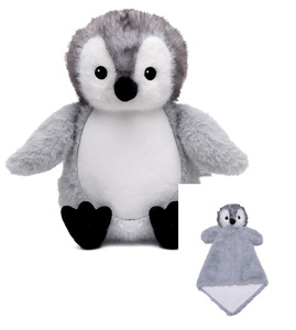 Smoky the NEW Grey Penguin Cubbie and Luvie Blanket Combo