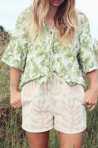 Eco Friendly Hemp Pants The Slow Game: Coral pop - short shorts