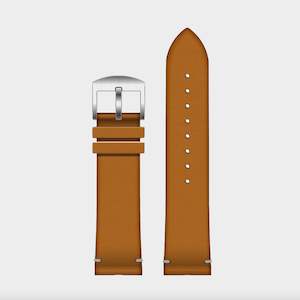 Leather Strap: 20mm Brown Italian Leather Strap