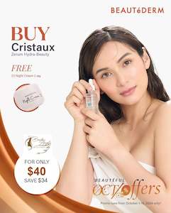 Beautederm Promotion: Skin-sational Oct-Offer for Cristaux Zerum Hydra-Beauty Skin Brightening Serum 30ml