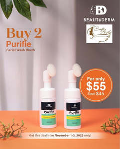 Beautederm Promotion: November Glow Deals for Purifié Facial Wash with Brush (100ml)