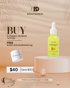 July Promo for Cristaux Retinol Serum 30ml