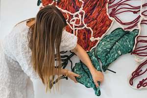 Restful | Giant Embroidery Tapestry | 2mt x 1.2mt