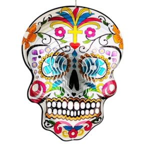 colourful: Sugar Skull Wind Spinner