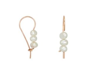 Jewellery: Simply Italian 3 Pearl Earring on French Hook