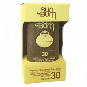 Products: Sun Bum Premium Sunscreen Face Stick SPF 30 13 g