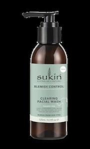 Cleansers: SUKIN Blemish Control Clearing Facial Wash,125ml