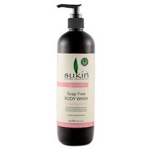 Body Wash: SUKIN SENSITIVE SOAP FREE BODY WASH 500ML