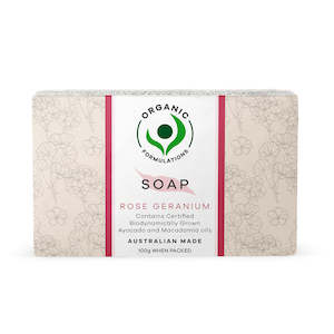 Soap Bars: Organic Formulations Rose Geranium Soap
