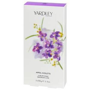 YARDLEY APRIL VIOLETS SOAPS 3x 100G
