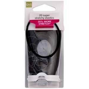 QVS 20 SUPER STRETCHY THIN ELASTIC - BLACK