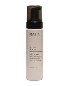 Self Tanning: NATIO SELF TAN MOUSSE LIGHT TO MEDIUM 180ML