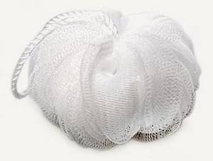 Sponges: QVS LUXE BATH SPONGE PUMPKIN - WHITE