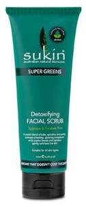 SUKIN SUPER GREENS-DETOXIFYING FACIAL SCRUB 125ML