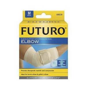 Braces Supports: FUTURO ELBOW SUPPORT WITH PRESSURE PADS - MEDIUM