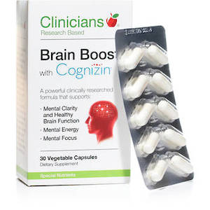 Clinicians: CLINICIANS BRAIN BOOST WITH COGNIZIN 30 Caps