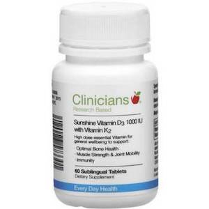 Clinicians: CLINICIANS SUNSHINE VITAMIN D3 60 TABLETS