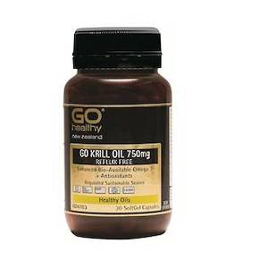 GO KRILL OIL 750MG REFLUX FREE 30 CAPSULES