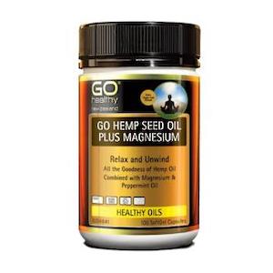 Go Healthy Nz: GO HEMP SEED OIL PLUS MAGNESIUM SoftGel CAPS 100