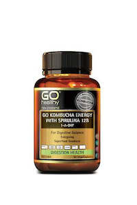 GO KOMBUCHA ENERGY WITH SPIRULINA 12B CAPS 60