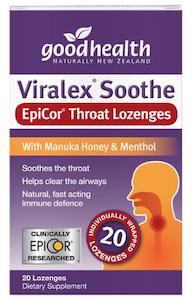Good Health: GOOD HEALTH VIRALEX 20 SOOTHE EPICOR THROAT LOZENGES