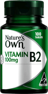 NATURE'S OWN Vitamin B2 100mg - 100 TABLETS